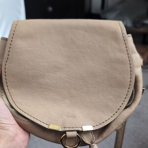 Chloe Tan Leather Crossbody Saddle Bag